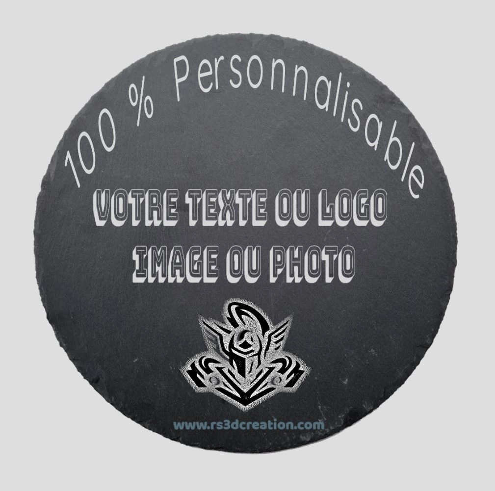 30 cm de diamètre - Assiette ou Plat de présentation en ardoise