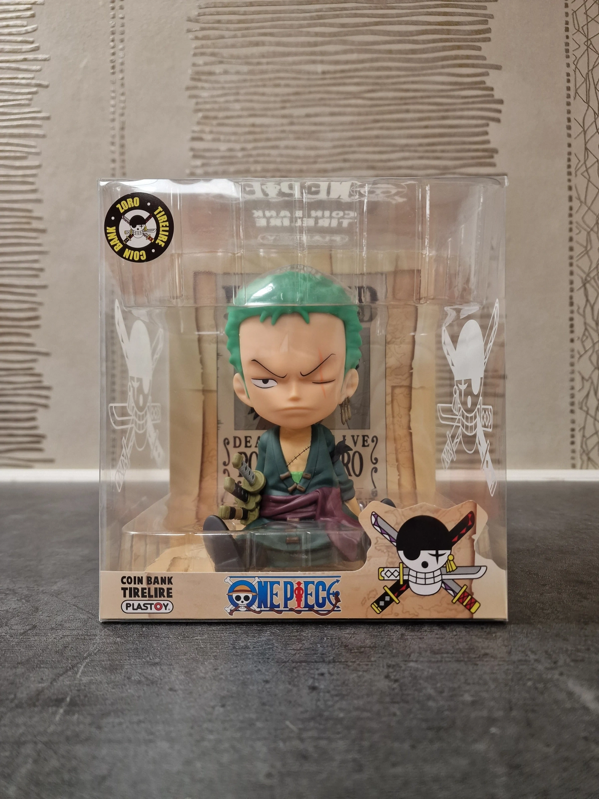 Tirelire Roronoa Zoro One Piece – Plastoy – Figurine Officielle – 12 cm – Coin Bank Collector - Image 1